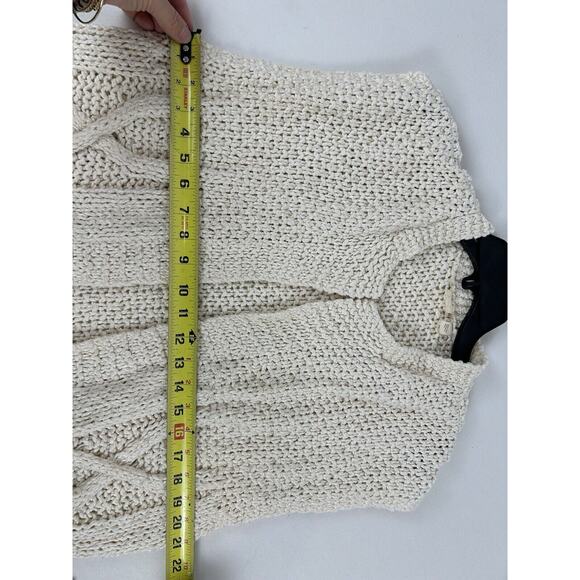 Eileen Fisher Sweater Small Beige Open Front Cardigan Duster Project Cotton - Picture 5 of 7